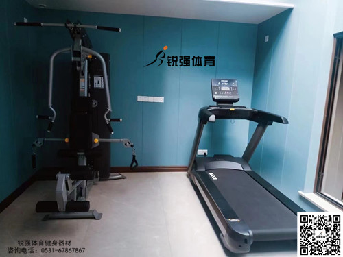 濟南某小區業主改造后的私家健身房