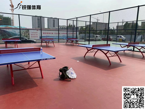 泰安某社區活動中心的乒乓球桌